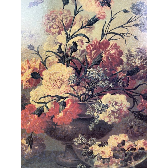 Victorian Baroque Floral Gold Framed Painting For Sale - Image 12 of 13