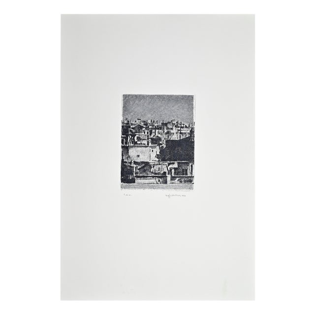 Sigfrido Oliva, Cityscape, 1995, Etching For Sale