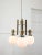 Mid-Century Scandinavian Chrome & Opaline Chandelier, 1960s For Sale - Image 3 of 11