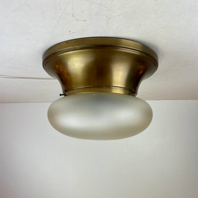 Brass and Murano Glass Ceiling Lamp, Italy, 1960s For Sale - Image 17 of 17