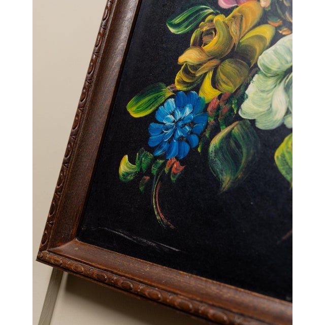 Italian Artist, Flower Bouquet, 1960s, Oil Painting, Framed For Sale - Image 6 of 12