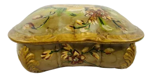 Raymond Waites Lidded Ceramic Box With Floral Design