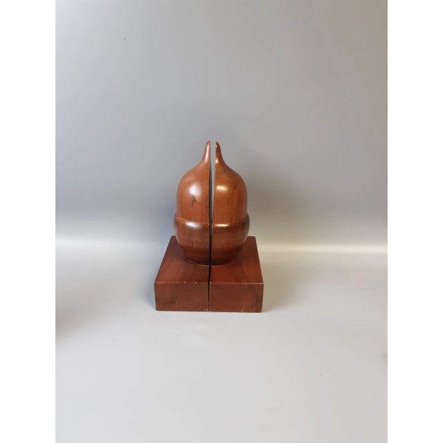 Vintage Hand-Carved Wooden Acorn Bookends- a Pair For Sale In West Palm - Image 6 of 8