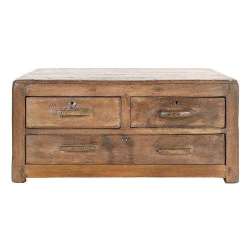 Teak Storage Unit with 3 Drawers For Sale