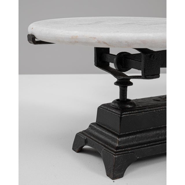 19th Century French Iron & Marble Scale For Sale - Image 12 of 18
