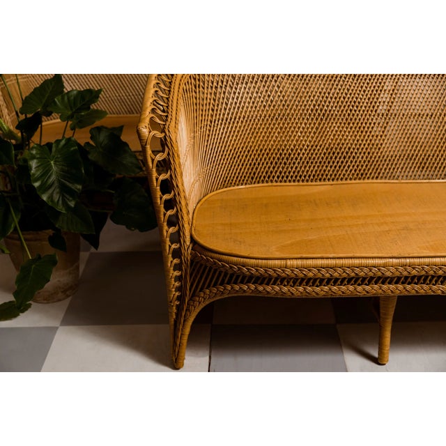 Brown 1970s Moroccan Loveseat - 75" For Sale - Image 8 of 9