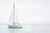 Soft Coastal Sailboat, Minimalist Seascape Art Print, 36″ × 24″ For Sale - Image 4 of 6