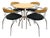 Vintage Dining Set with Chrome Tube Frame, 1970s, Set of 5 For Sale