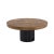 Doris Round Oak Marquetry and Blackened Cast Bronze Pedestal Dining Table by Fred & Juul For Sale - Image 4 of 4