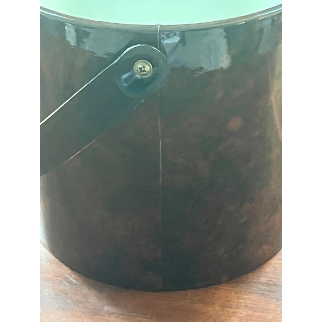 1970s Georges Briard Faux Tortoiseshell Ice Bucket For Sale - Image 10 of 11