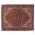 Antique Persian Heriz Carpet Handmade Wool Oriental Rug, Rusty/Red Field, Navy For Sale - Image 18 of 18