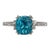 5.4Ct Blue Zircon Ring With Natural Diamond Accents: Solid 14k Gold, Size 6.75 For Sale