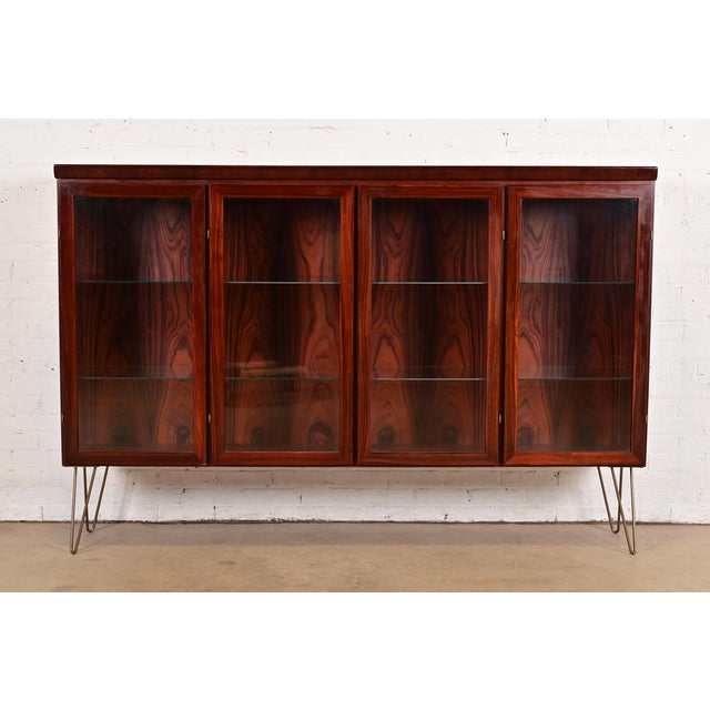 Skovby Danish Modern Rosewood Lighted Bookcase Cabinet, Circa 1970s For Sale - Image 13 of 13