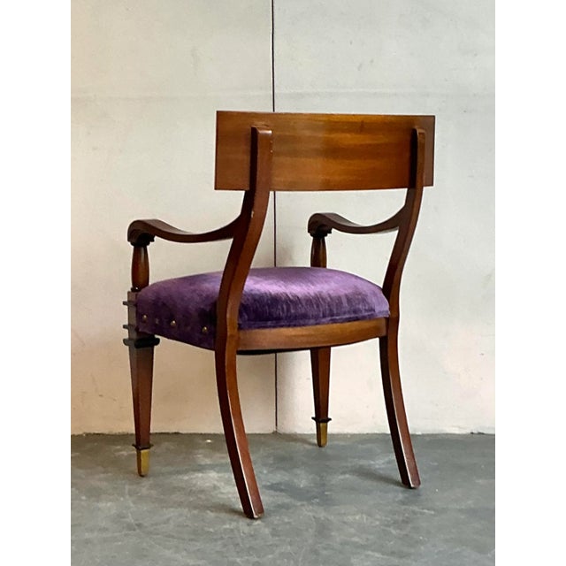 A true showstopper, this vintage armchair by Goralnik & Buchanan is a masterful example of American Empire style with a...