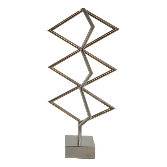 Yaacov Agam, 3 X 3 Interplay Kinetic Sculpture, 1970, Silver Plated Metal For Sale