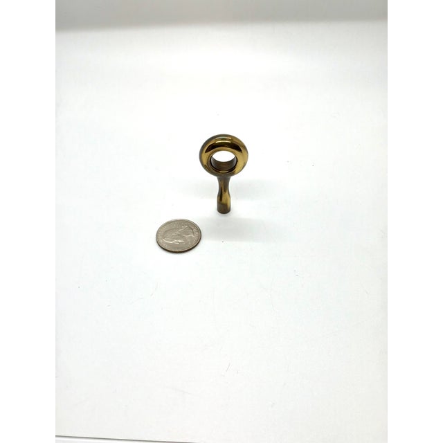 Contemporary Baker Knob Pull Satin Brass For Sale - Image 3 of 5