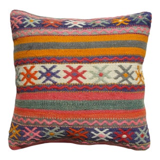 1980s Kilim Rug Pillow Cover For Sale