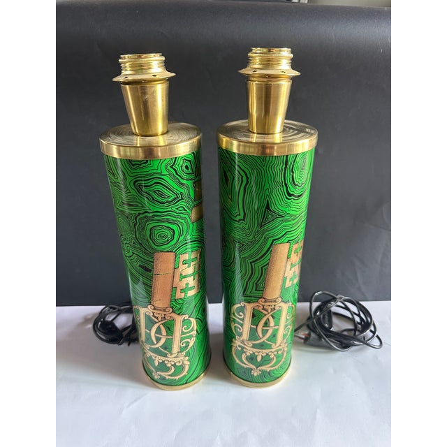 Italian Pair of Vintage Table Lamps by Fornasetti For Sale - Image 3 of 8