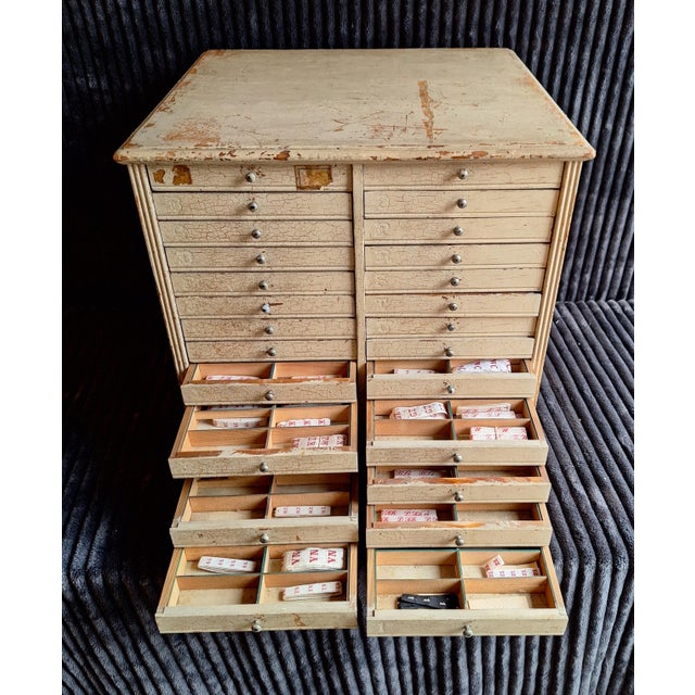 Small Antique Drawer Cabinet with 26 Drawers in Spruce, 1900s For Sale - Image 5 of 11