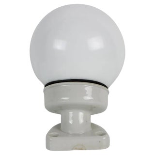 Porcelain and Glass Wall Lamp, Czechoslovakia, 1960s For Sale