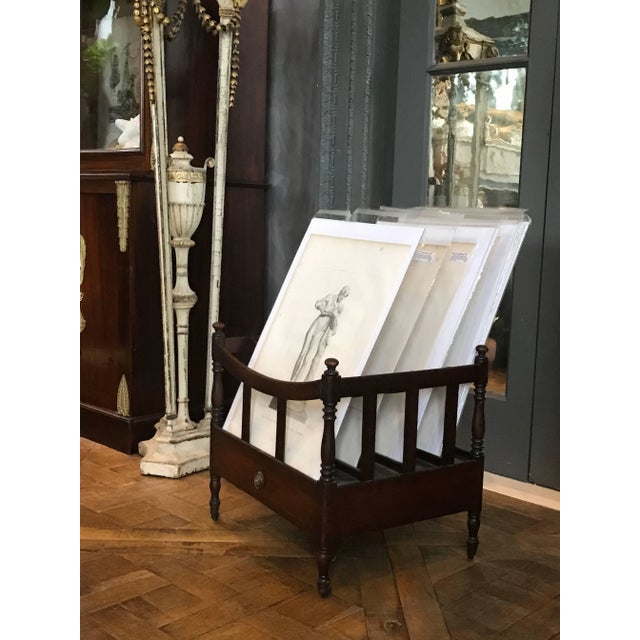 Burnt Orange English Mahogany Canterbury For Sale - Image 8 of 9