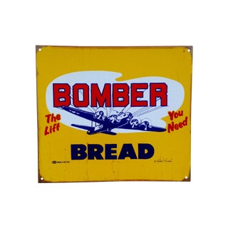 Vintage Look Marty Mummert Sign, Bomber Bread For Sale