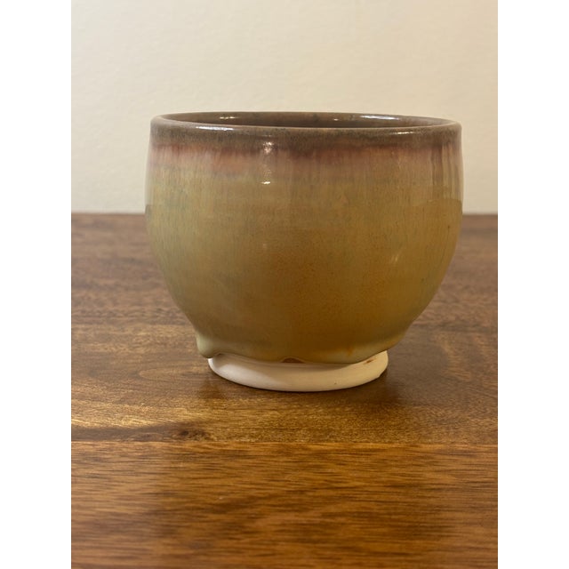 Vintage American Studio Pottery Vase - Honey Drip Glaze Signed For Sale In Miami - Image 6 of 6