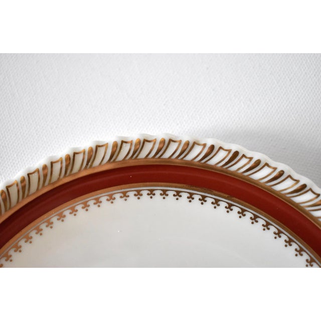 Lenox Vintage Lenox "Georgian" Red & Gold Small Plates - Set of 5 For Sale - Image 4 of 9