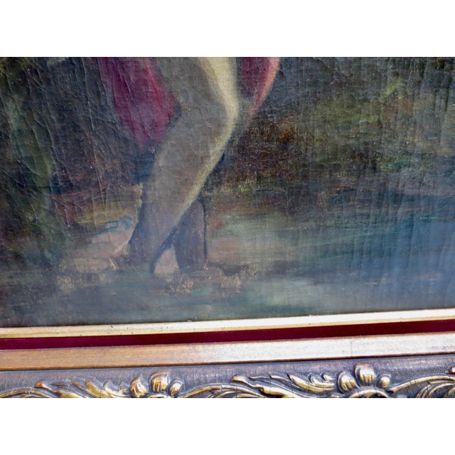 Navy Blue Béla Iványi-Grünwald Oil on Canvas Bathers in the Forest For Sale - Image 8 of 14