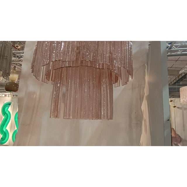 Pink Round Pink Murano Art Glass Chandelier, 2000 For Sale - Image 8 of 10