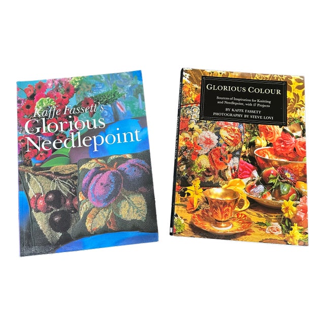 Kaffe Fasset Needlepoint Book Set of 2 For Sale