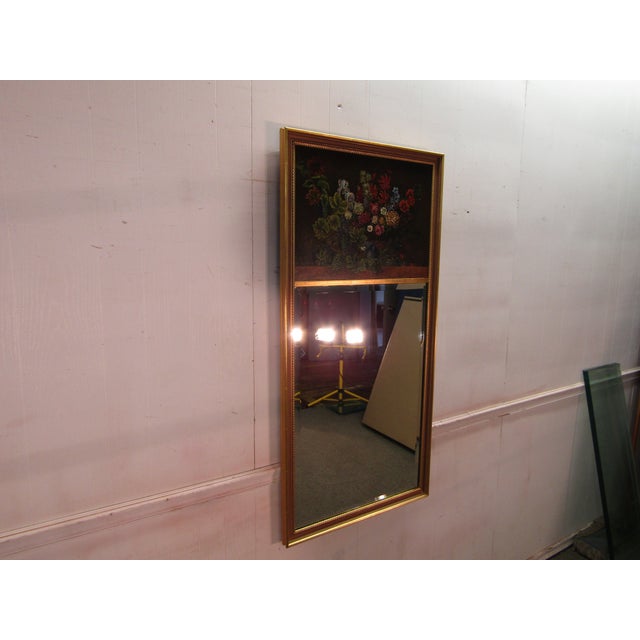 Item 83510: Chelsea House oil on canvas beveled edge mirror with gold gilt frame. Age: 1990's. Details: Painting of...