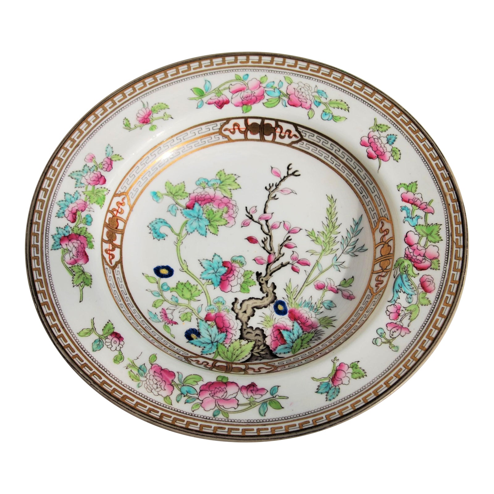 Royal Doulton for Wells Burrage Co "Dresden" Bowl in Indian Tree Design Chairish