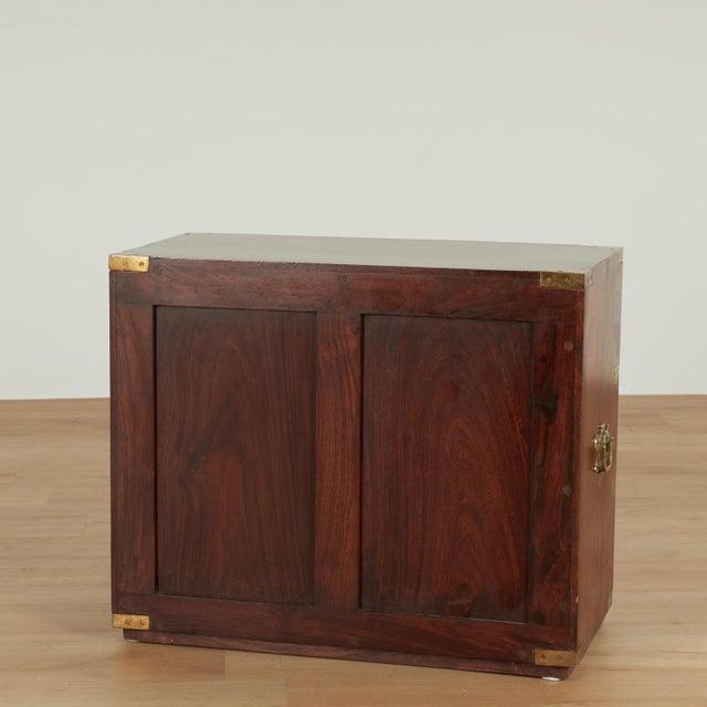 Vintage Anglo Indian Campaign Chest or Stand For Sale - Image 12 of 14