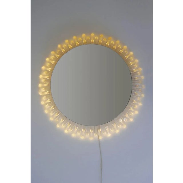 Silver Large German Mid-Century Modern Sunbeam Mirror, 1970s For Sale - Image 8 of 18