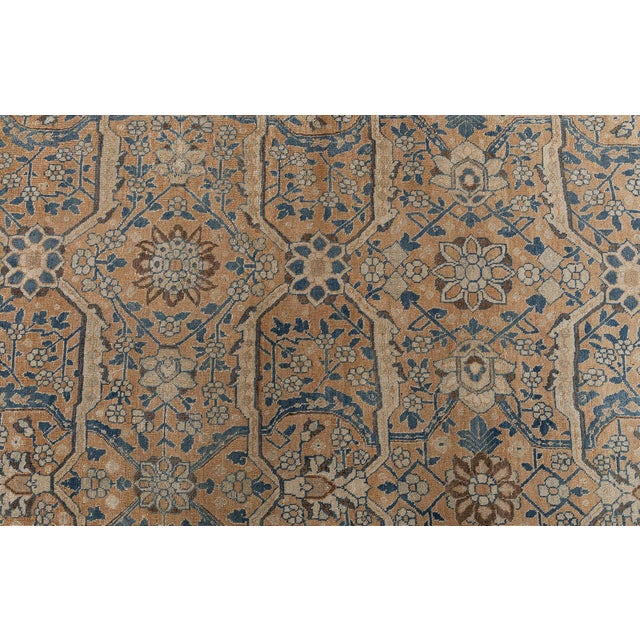 Early 20th Century Authentic Persian Tabriz Handmade Wool Rug For Sale - Image 5 of 8