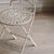Folding Garden Seating Set with Openwork Ornamentation White Metal, Set of 3 For Sale - Image 10 of 15