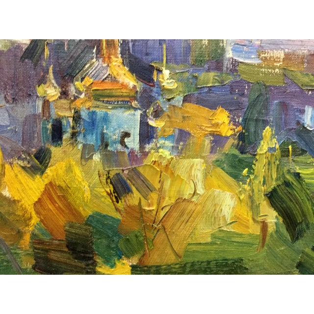 Impressionist 1960s Oil Painting Domes of Churches For Sale - Image 3 of 11
