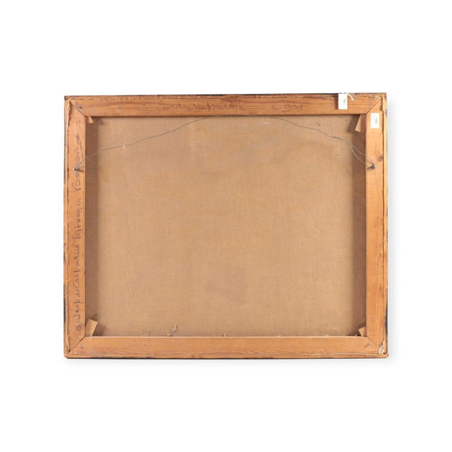 Jaap de Carpentier, Abstract Landscape in Green Tones, 1960s, Oil on Canvas For Sale - Image 3 of 11