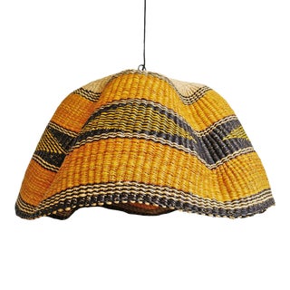 Contemporary Bolga Wave Basket Pendant Light For Sale