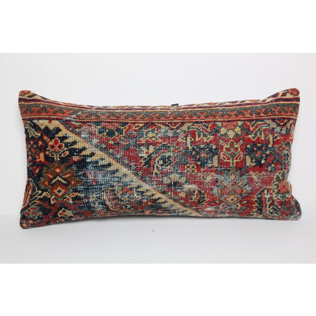 Antique Tribal Bohemian Home Decor Rug Pillow Cover -14'' X 29'' For Sale - Image 10 of 11