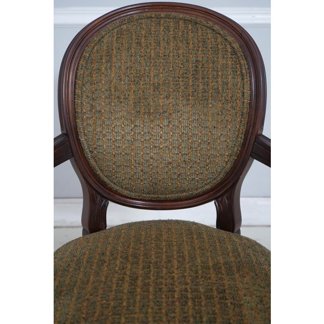 1980s Pair of Century Louis XVI Arm Chairs For Sale - Image 5 of 18