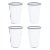 Crow Canyon Home Enamelware, Vintage 14 oz. Tumblers in White with Grey Rim - Set of 4 For Sale