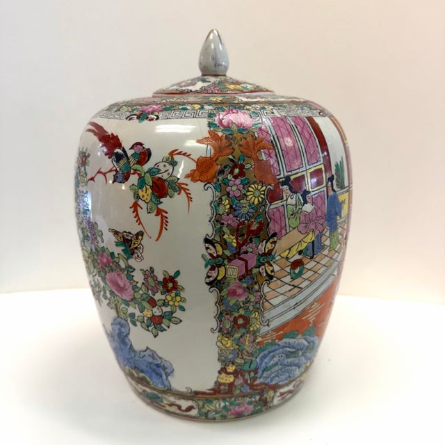 20th Century Rose Medallion Ginger Jar For Sale - Image 4 of 12