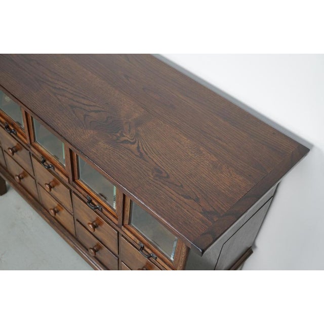 Vintage German Oak Haberdashery Shop Cabinet, 1920s For Sale - Image 15 of 18