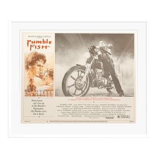 'Rumble Fish' 1983 Original Vintage Cinema Lobby Card Framed in White For Sale