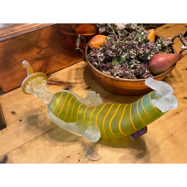 Late 20th Century Art Glass Court Jester Figure For Sale - Image 10 of 12