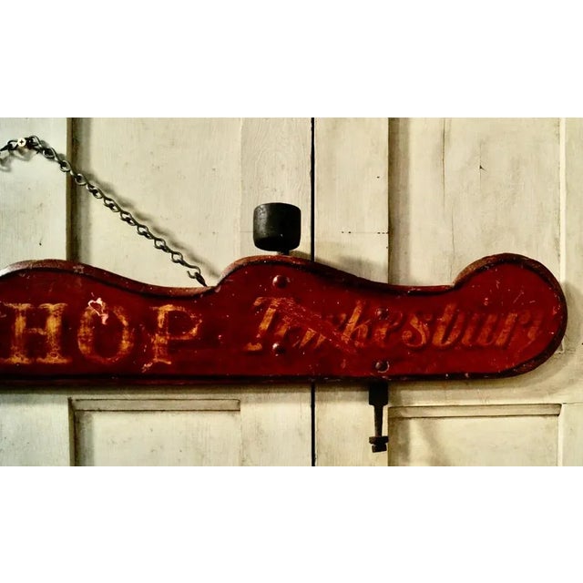 Late 19th Century Antique Butchers Cart Advertising Board For Sale - Image 5 of 9
