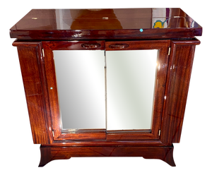 Art Deco Mahogany Bar Cabinet, 1940s
