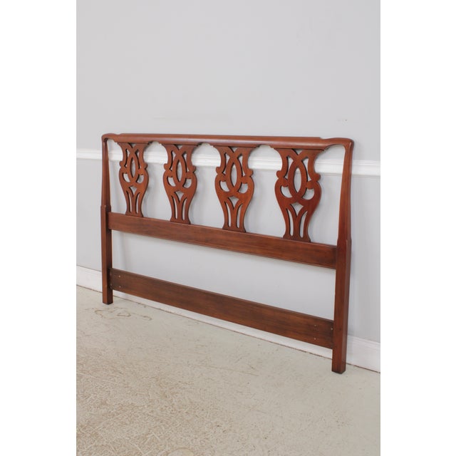 Chippendale Henkel Harris Queen Size Cherry Bed Headboard For Sale - Image 3 of 14